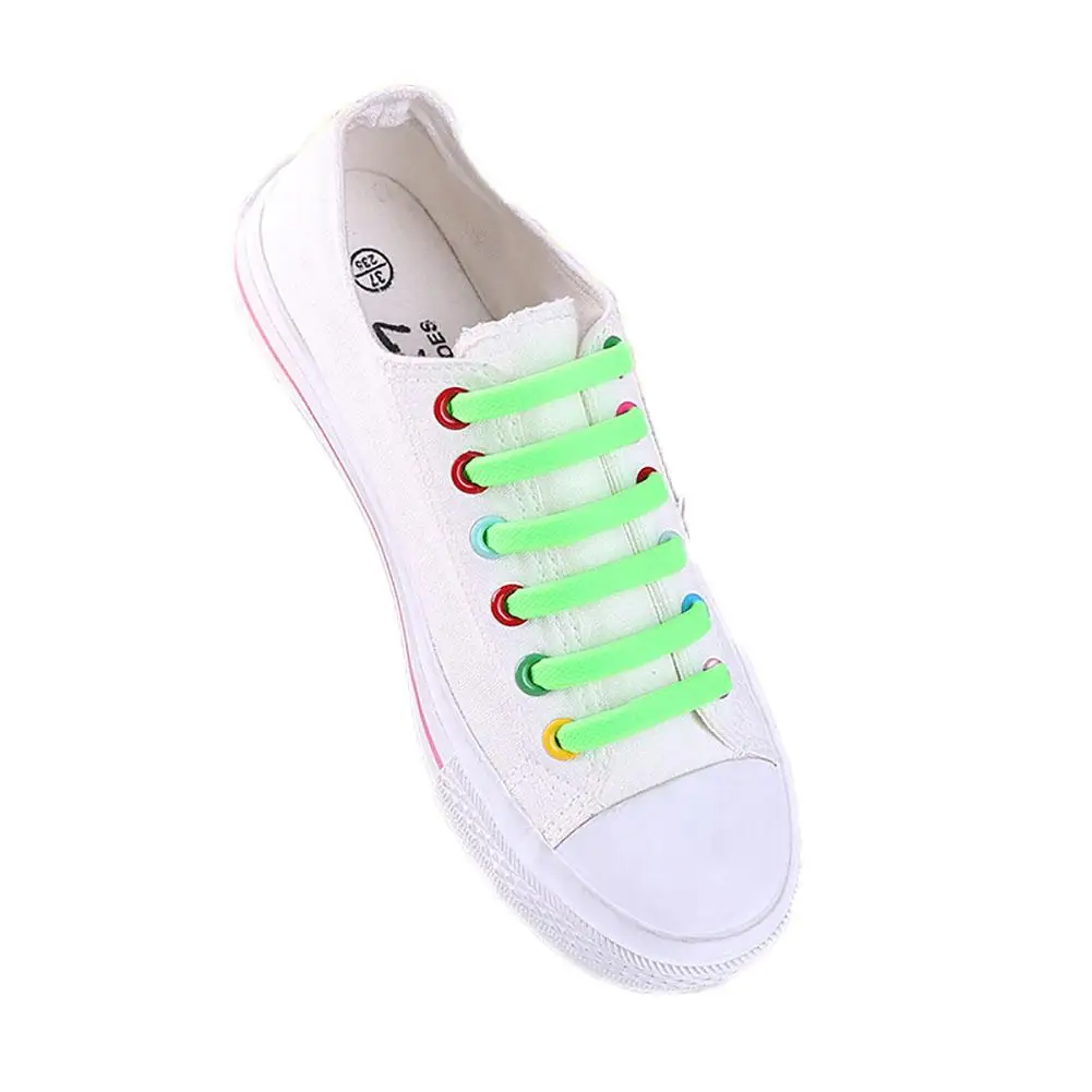 

Special No Tie Shoelace for Men Women Lacing Rubber Zapatillas Gift Hot 12Pcs/Set Fashion Silicone Shoelaces Elastic Shoe Laces