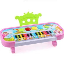 Детская музыкальная электронная клавиатура, конфеты, животные, Обучающие фортепиано, музыкальный инструмент для младенцев, электрическое маленькое пианино, флэш-игрушка