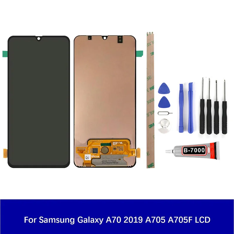 Оригинальный супер Amoled для samsung Galaxy A70 2019 A705 A705F ЖК дисплей сенсорный экран панель