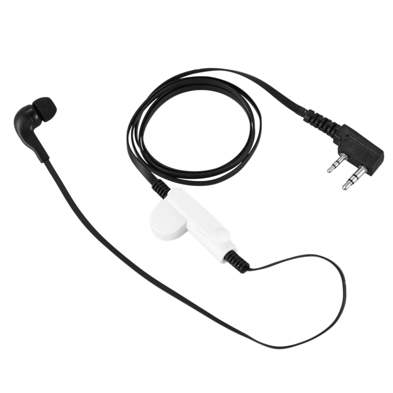 Radio Earpiece 2 Pin Noodle Style Earbud K Plug For Baofeng Uv5R Bf-888S Uv5R