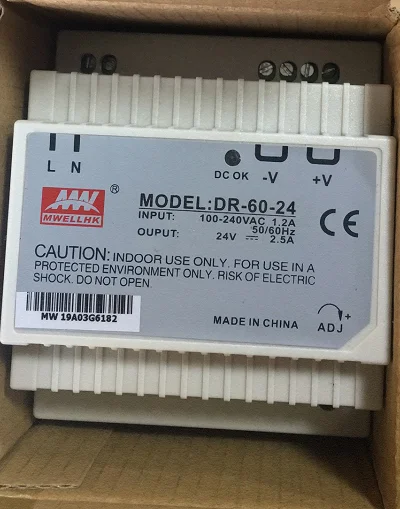MEAN WELL DR 15 Вт 30 45 60 DR-15 DR-30 DR-45 DR-60 -5 -12 -15 -24 DR-100-24 Промышленный DIN с одним выходом рельс |