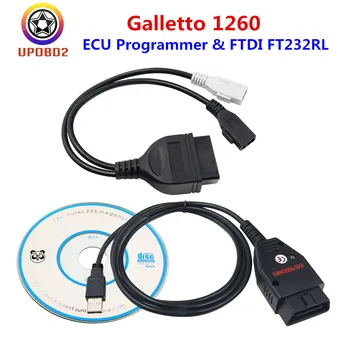 

Galletto 1260 EOBD Flasher ECU Programmer FTDI FT232RL Green PCB Galletto 1260 Read and Write Car ECU Tuning Tool Multi-Language