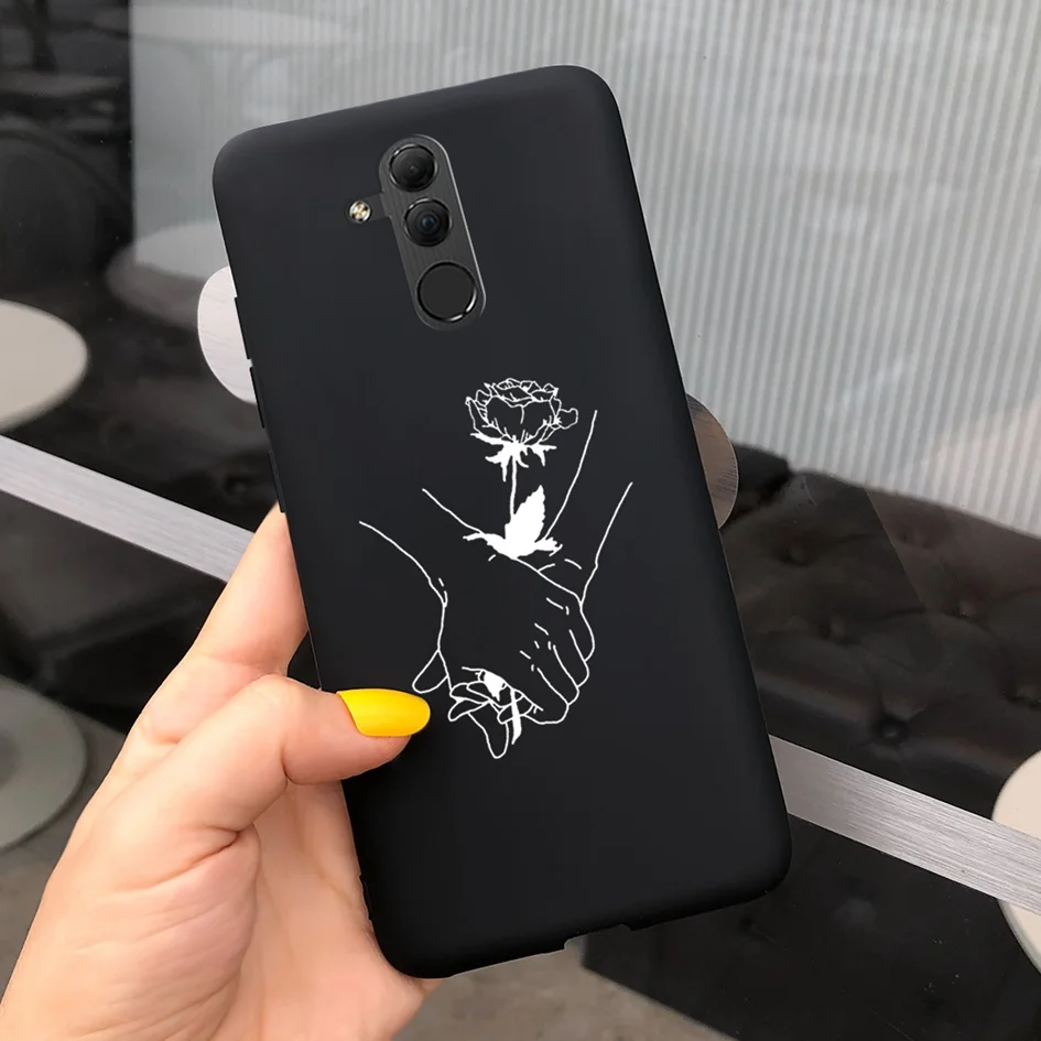 phone pouch for running Case For Huawei Mate 20 Lite Soft Cute Cartoon Flower Silicone Phone Cases for Hauwei Mate 20 Lite SNE-LX1 Funda Back Cover 6.3" neck pouch for phone