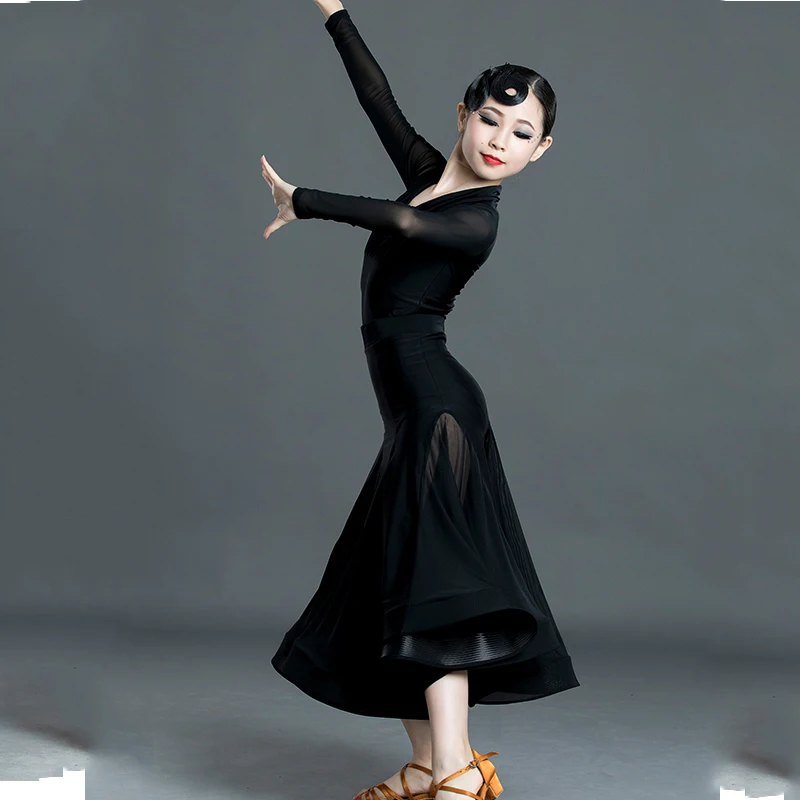 New Ballroom Dance Dress For Girls Practice Clothes New Waltz Latin National Standard Dance Clothes Modern Dress DN6710