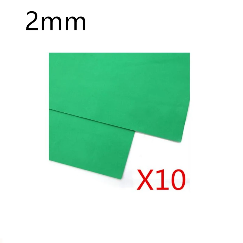 2mm thickness 49* 49 cm 10pcs DIY Sponge Foam KraFt PaPer foamiran FOR needLework felt 10PCS - Цвет: Зеленый