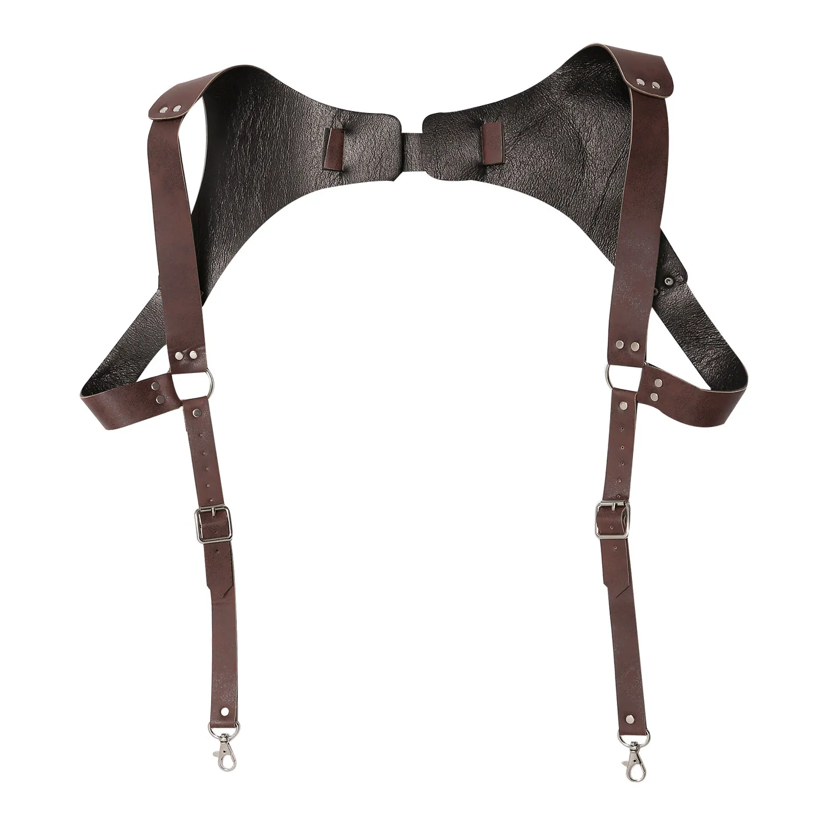 Cintura regolabile spalla Harness per Medievale/Spade Samurai-Pelle Nera 
