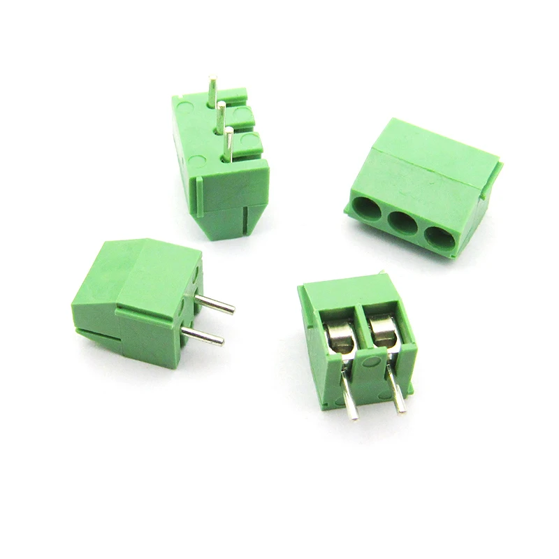 

10PCS 3.5mm Pitch Screw Terminal Connector 2 Pin Straight Leg KF350 Copper Green PCB Terminal Blocks