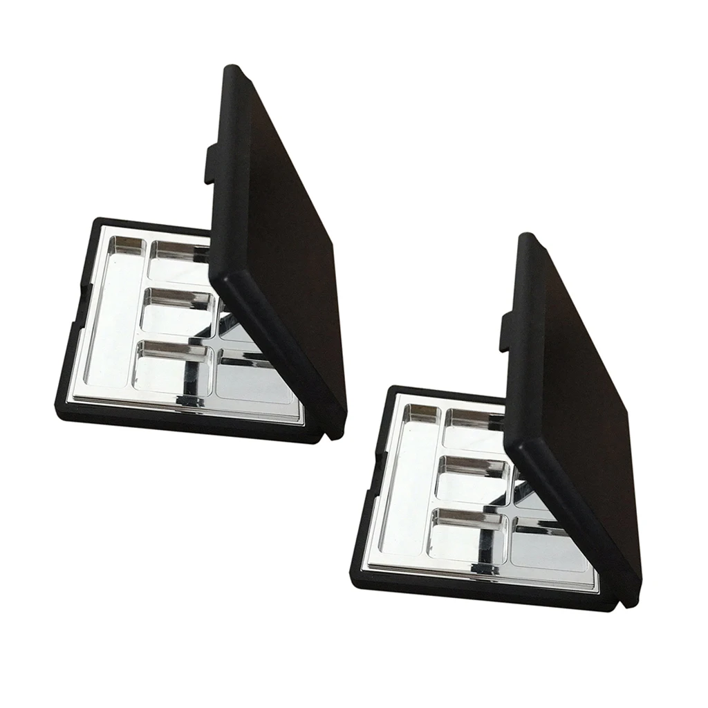 2PCS 7.5cm Empty Cosmetics Makeup Eyeshadow Aluminum Palette DIY Pans Case Tools