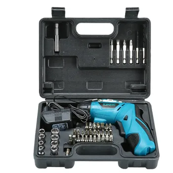

45Pcs/Set Electric Screwdriver Hex Chuck Compact Quickturn Screwdriver Rechargeable Hand Drill 4.8V Electric Tool EU Plug