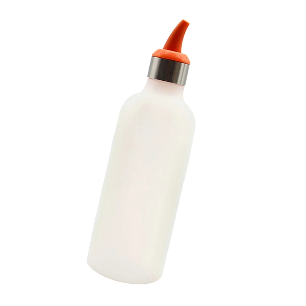 450ml Squeeze Bottle - Condiment Dispenser Ketchup Mustard Sauce Container Orange,Rosy Red,Blue