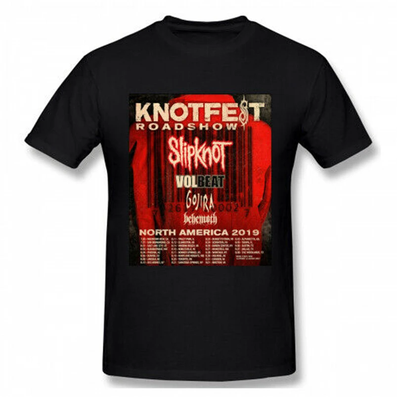 Мужская футболка с принтом Slipknot Band Tour 2019 Футболка |