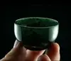 Chinese natural dark green jade bowl 2