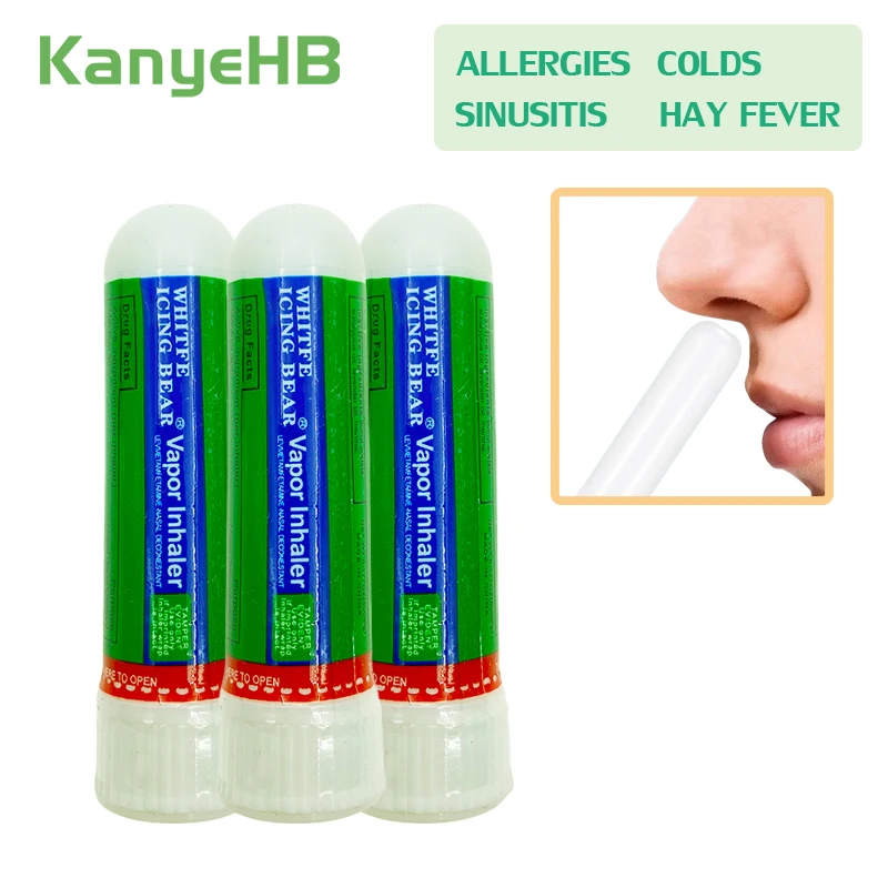 

3pcs Rhinitis Mint Cream Original Natural Herbal Nasal Inhaler Refresh Runny Nose Cold Cool Ointment Aroma Essential Oils Stick