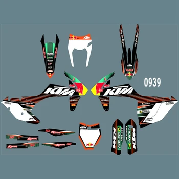 

For KTM EXC EXCF XCW 2017 2018 2019 SX SXF XC XCF 2016 2017 2018 Full Graphics Decals Custom Number Name Glossy Bright Stickers
