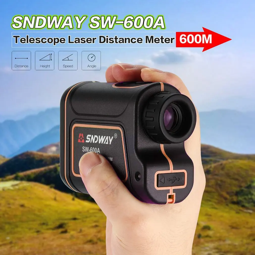 SW-1000A Monocular Telescope Laser Rangefinder 1000m 600m Laser Distance Meter Golf Hunting laser Range Finder