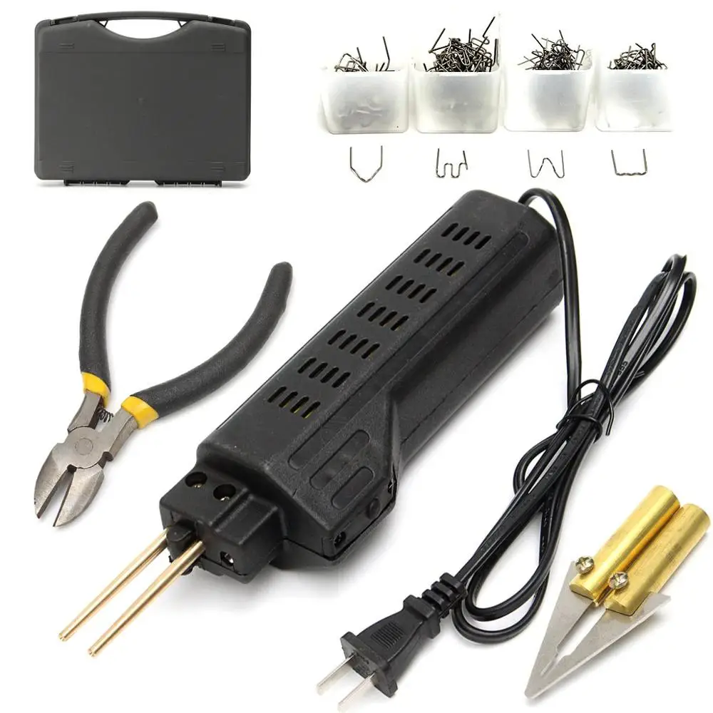 

New 220-250V Hot Stapler Car Bumper Plastic Welding Torch Fairing Auto Body Tool Electric Welder Machine 0.6/0.8mm + 200 Staples