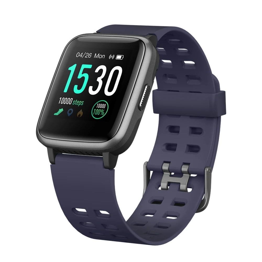 Умные часы трекер активности здоровья Смарт-часы Android ios мониторинг сердечного ритма сна ID205 браслет PK Huami Amazfit Gts часы - Цвет: Синий