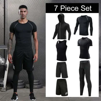 

Men Sportswear Compression Sport Suits Quick Dry Running Sets Clothes Sports Joggers Training Gym Fitness Tracksuits Running Set