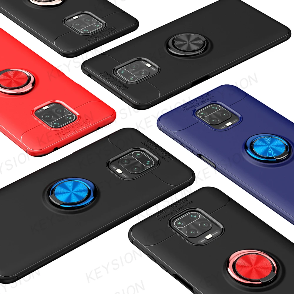 KEYSION Shockproof Case For Xiaomi Redmi Note 9s 9 Pro Soft Matte Silicone Metal Ring Back Phone Cover for Redmi Note 9 Pro Max KEYSION Shockproof Case For Xiaomi Redmi Note 9s 9 Pro Soft Matte Silicone Metal Ring Back Phone Cover for Redmi Note 9 Pro Max