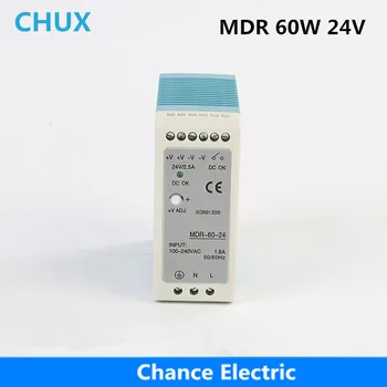 

DIN Rail Industry Switching Power Supply 24V MDR60W 2.5A for cnc cctv led light SMPS 60W