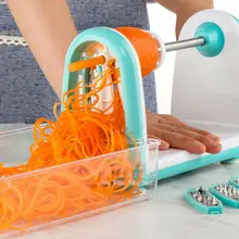 Multifunzionale Efficienza Verdura Spiralizer Pieghevole Veggie di Pasta e di Spaghetti Patate Verdura Taglierina A Spirale Zucchini Affettatrice