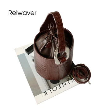 

crocodile cowhide bucket bag fashion genuine leather women bag
