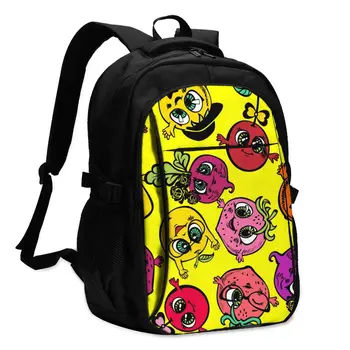 

Bags School Bags For Boy Girl TeenagerCartoon Fruits USB Charge Computer Laptop Back Pack