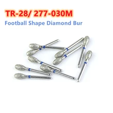 

10pcs/set Blue Rings 277-030M Dental Dimond Burs TR-28 FG Shank 1.6mm Medium High Speed High Quality Grinding Tool for Dentistry