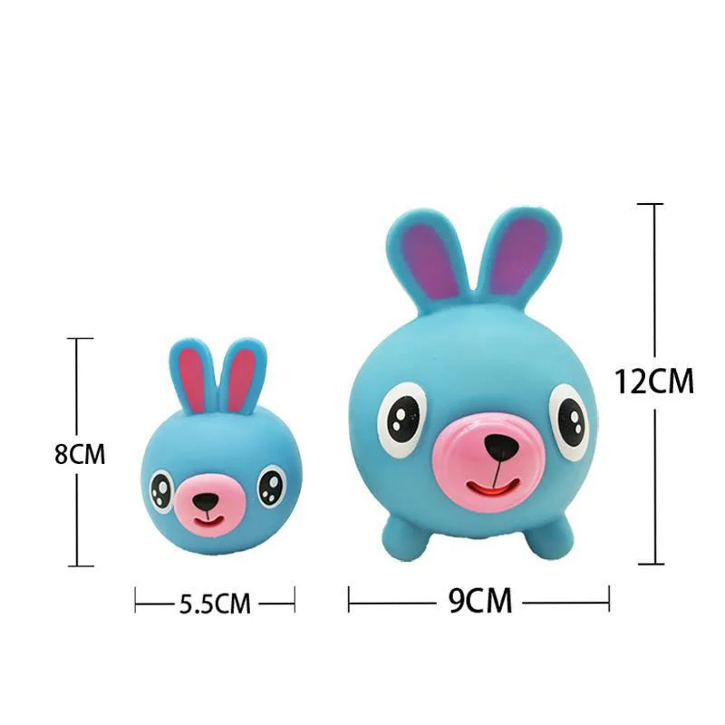 small size Tongue Voice Squeeze Decompression Novelty Vent Vocal Toys Rabbit Pig Tiger Puppy Squishy Anti-Stress Dolls J0407