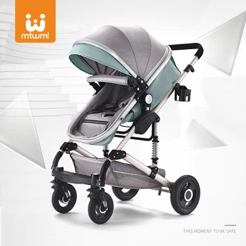 

MTWML baby stroller 2 in 1 Folding light four seasons Multifunction 3 in 1 High Landscape stroller Trolley Russia free shipping