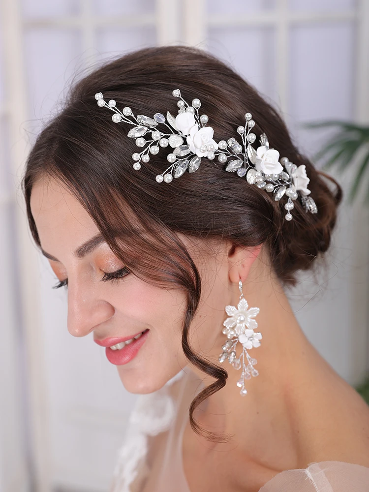 rommel Kritiek Spijsverteringsorgaan Zilveren Tiara Haarspeld Bruiloft Hoofdtooi Bloem Haar Sieraden Set Prom  Party Haar Decoratie Elegante Vrouwen Bruids Haar Accessoires|Bruids  hoofddeksel| - AliExpress