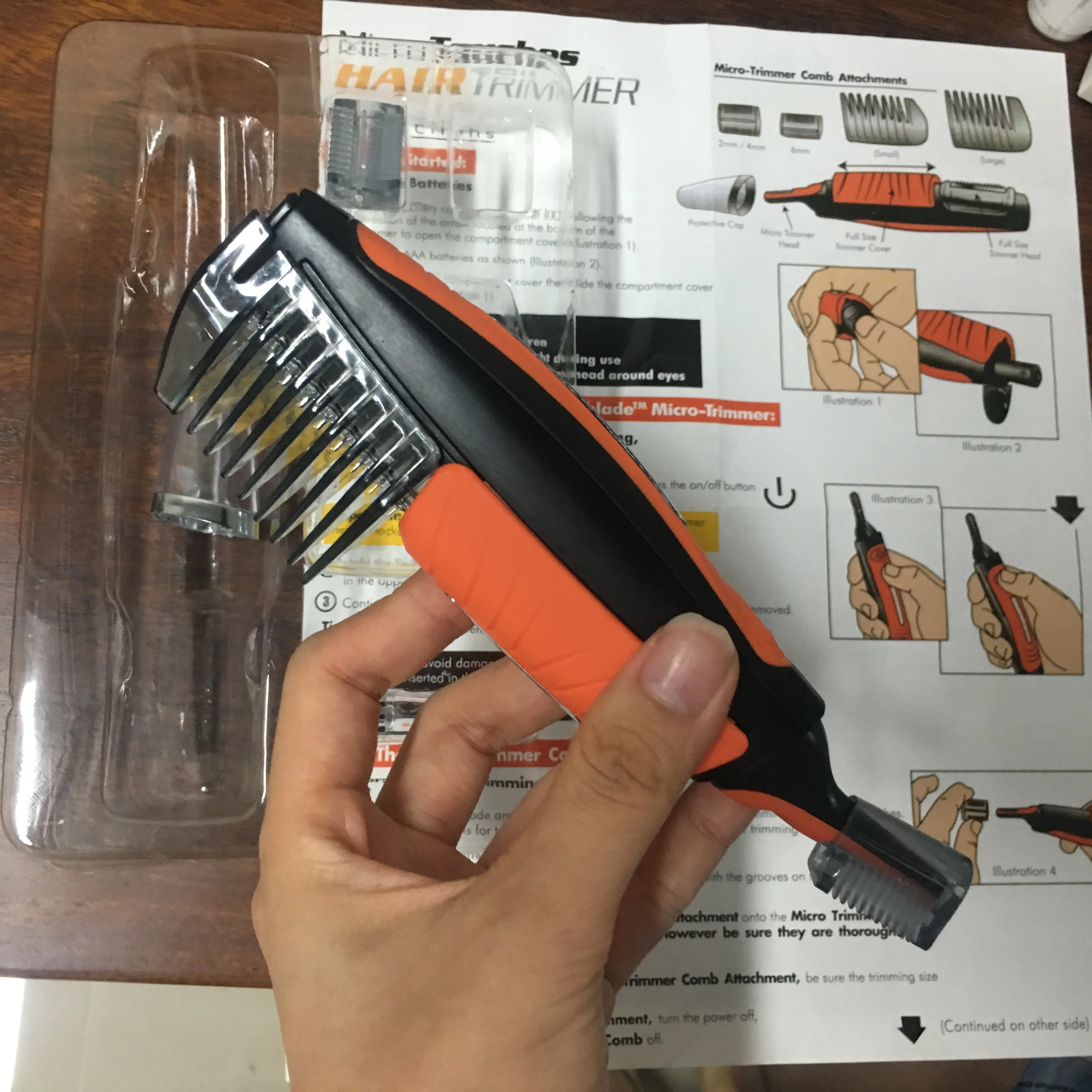 micro trimmer comb