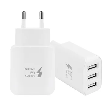 

Quick Good Charger LED 5V/2A EU 3 Ports Plug USB Charger For Apple smart phone ipad Huawei Xiaomi Android Phone charging head