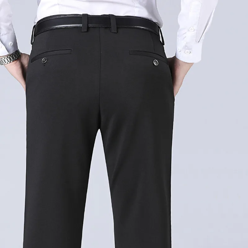 Men Pants Stretch Business Formal Work Trousers Plus Size 44 48 50 52