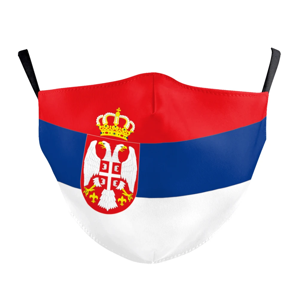Взрослый флаг сербии маски моющейся ткани маска для лица малыша Повседневное 3D с