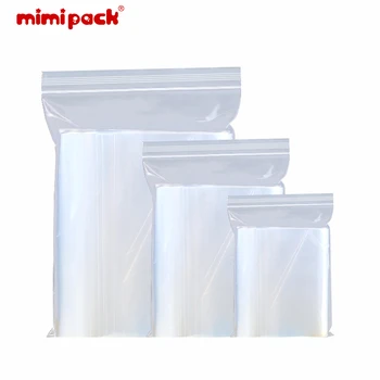 

mimipack 5 Mil Transparent Reclosable Biodegradable LDPE Zipper Storage Plastic Poly Bags for Jewelry, Pills, Accessories