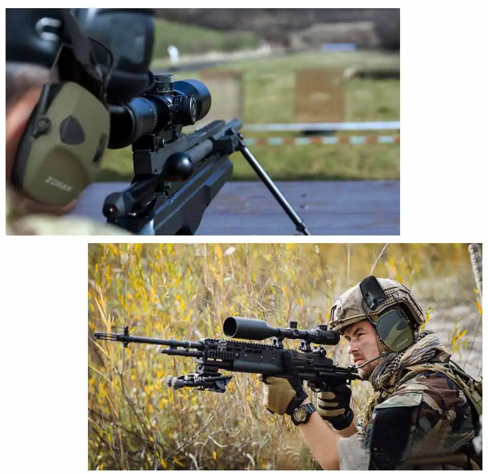 Zohan earmuff eletrônico nr2db único microfone caça