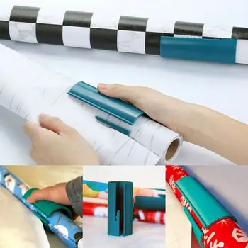 

Little Cutting Sliding Wrapping Paper Xmas Gift Roll Cutter Made Easy&Fun Kit