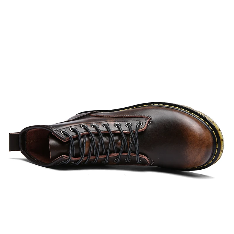 AURONET/осенние стильные мужские Ботильоны; высококачественные роскошные популярные ковбойские ботинки; нескользящая Красивая Мужская обувь; chaussures femme