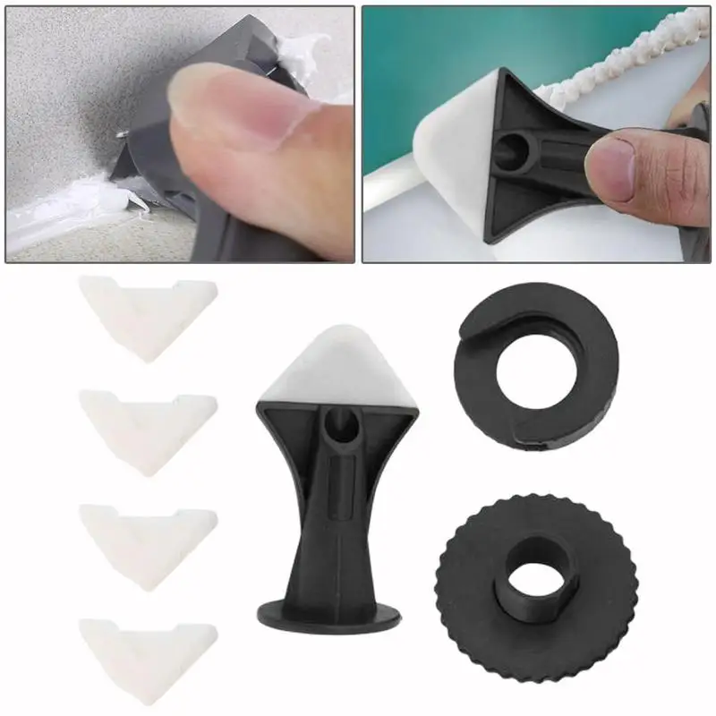  1 Set Sealant Silicone Caulking Tool Nozzle Spatulas Filler Spreader Finishing Tools Removal Rubber