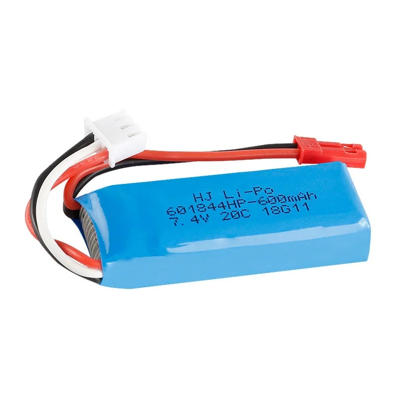 7 4 в 600 мАч 20C Lipo батарея для WLtoys K969 K979 K989 K999 P929 P939 RC автозапчасти 2s В шт./лот|Детали и