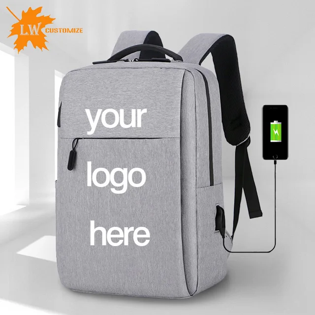 Customize Backpack Nylon Work Laptop Bag Gift Bag Business Men School Bag Women Travel Casual Backpack Printing Logo Photo Name