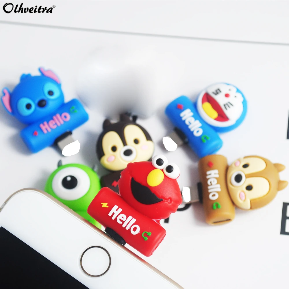 

Olhveitra Cartoon 2 in1 Splitter Headphone Aux Charger Converter Call For iPhone 7 8 Plus X XR 10 XS Max Adapter Dual Audio Jack