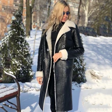 

Pure Color Long Cotton Fur Hooded Jacket Women Winter 2021 New Casual Thicken Warm Fur Jacket