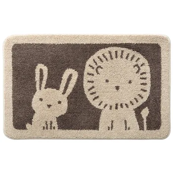 

Brown/grey cartoon rabbit lion/ koala bath mat non slip water absorption floor mat bedroom door mat rug carpet