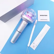 KPOP SEVENTEEN Official CARAT BONG Lightstick Album Concerts Glow Lamp Lightstick VER.2 With Bluetooth Light Stick kpop bts light stick ver 3 army bomb bangtan boys concert glow lamp lightstick fanmade gift collection with 7 cards