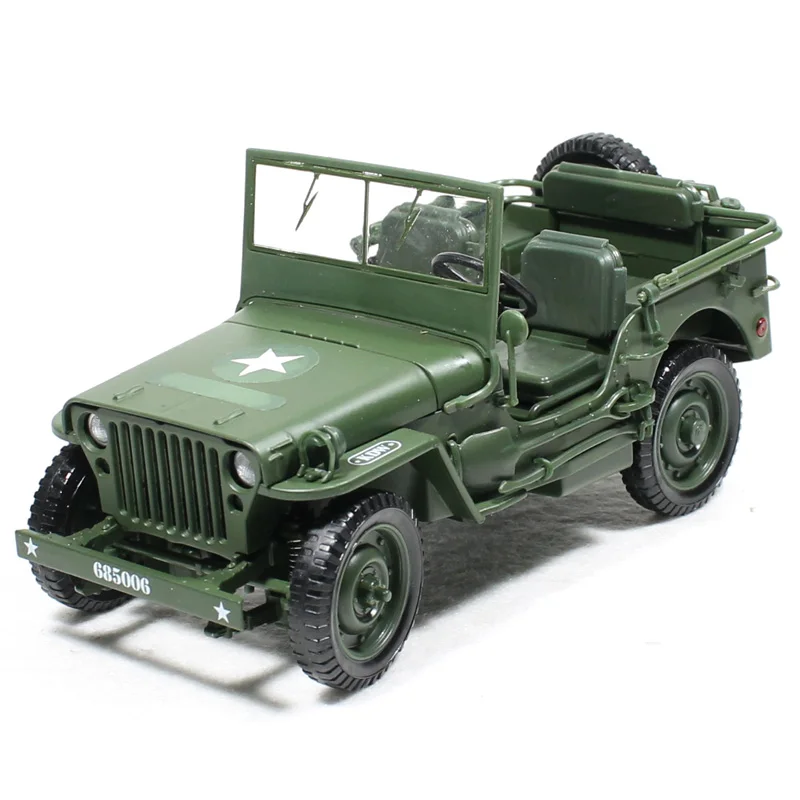 Литая модель автомобиля масштаба 1/18 игрушка для джипа Военная Тактическая
