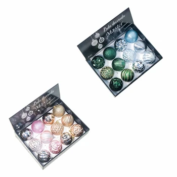 

12Pcs Christmas Tree Decor Ball 80Mm Bauble Xmas Party Hanging Ball Christmas Ball for Home Christmas Decorations