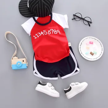 

New Baby Boy Summer Clothes 2 Piece Short Sleeve Set Handsome Infant Children Clothes 1-6Years Old Korean Version of A Boy