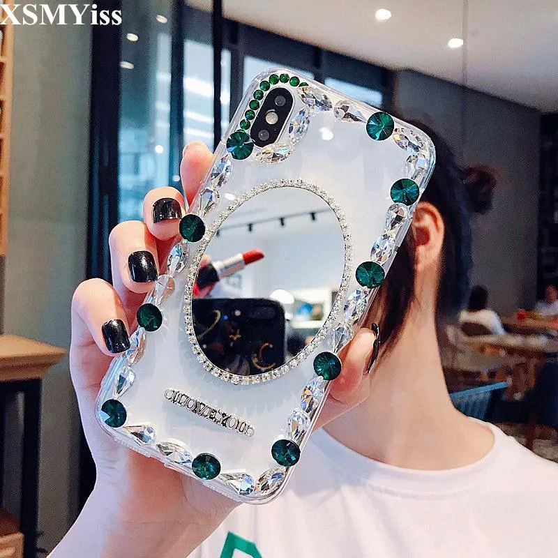 XSMYiss Luxury Glitter Bling Rhinestone Diamond Mirror Phone Case Cover For Xiaomi Redmi 5 6 4X 4A 5A 6A Note 4 7 |